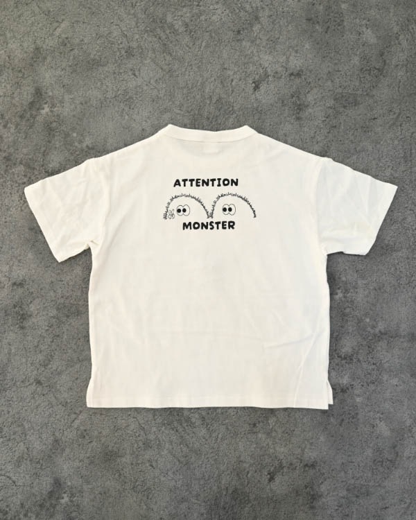 【ニコフラート】キョロキョロ Tシャツ / オフホワイト