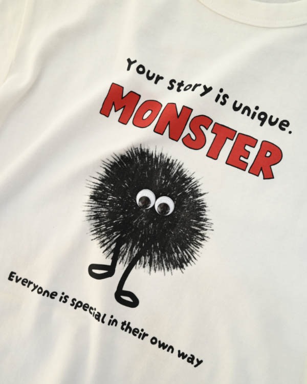 【ニコフラート】キョロキョロ Tシャツ / オフホワイト