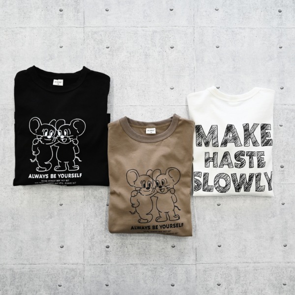 【25FW】MOUSE ロングＴシャツ / ベージュ