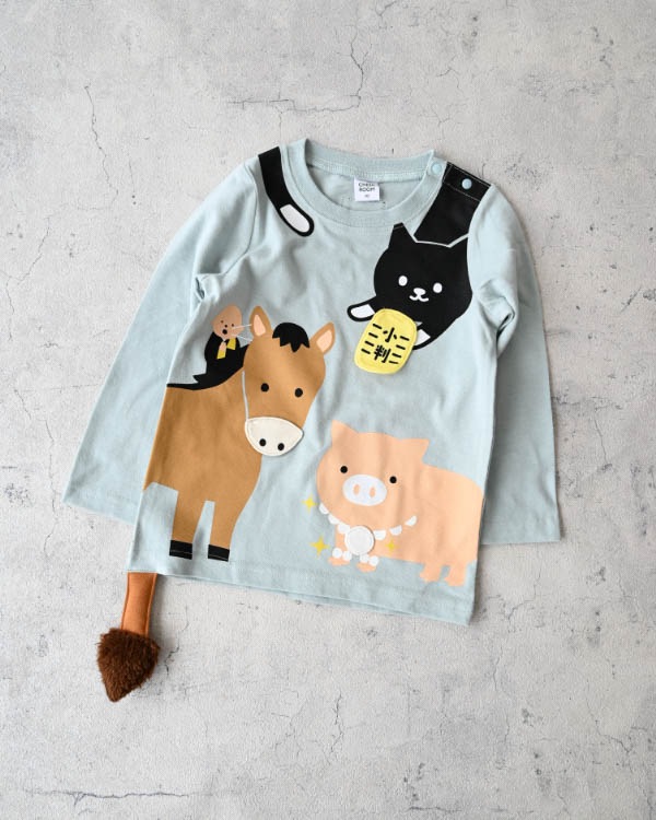 【26PS】ことわざロングTシャツ / サックス