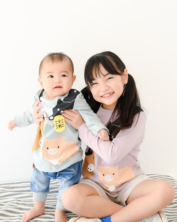【チークルーム】ことわざロングＴシャツ / サックス