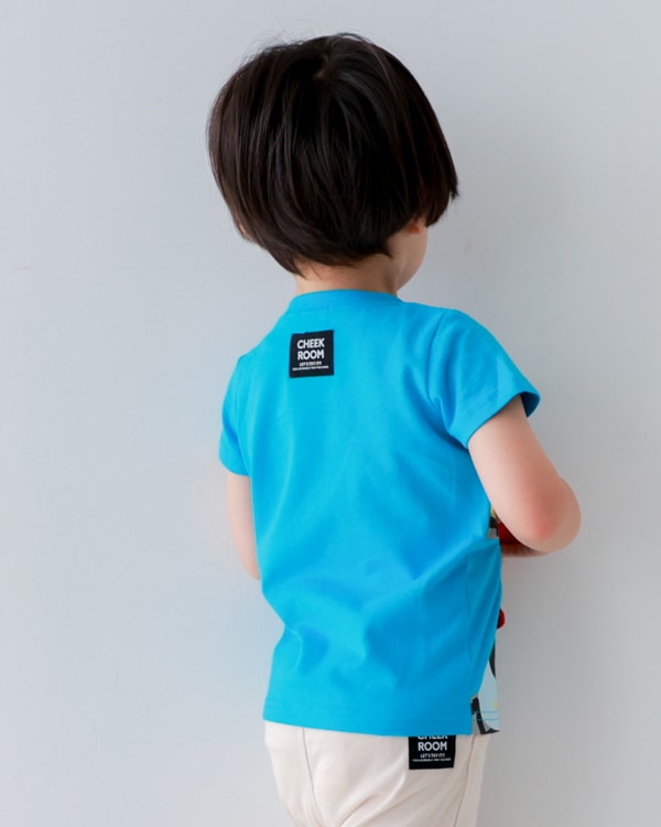 【チークルーム】新幹線お寿司 Tシャツ / ブルー