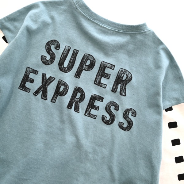 【25FW】新幹線袖 ロングＴシャツ / ブルー