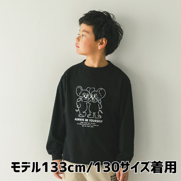 【25FW】MOUSE ロングＴシャツ / ブラック