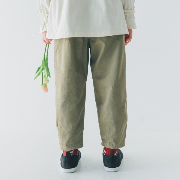【25FW】ロング サーカスパンツ / カーキ
