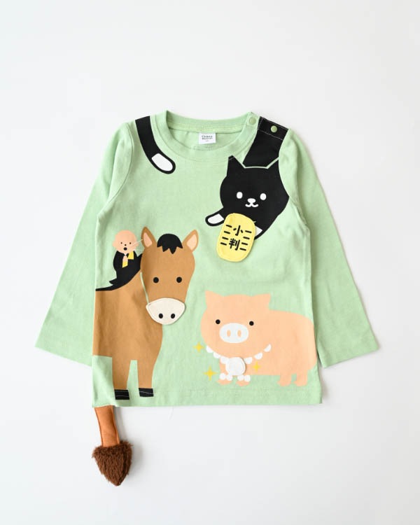 【チークルーム】ことわざロングＴシャツ / グリーン