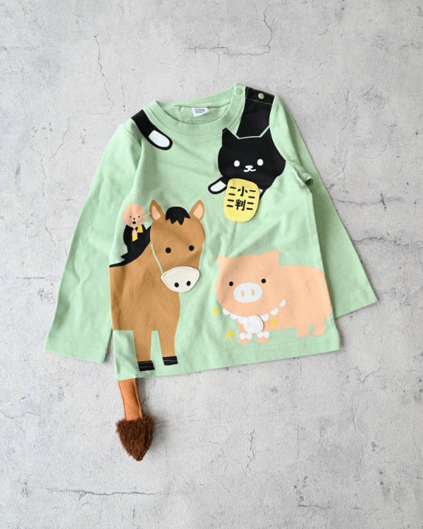 【チークルーム】ことわざロングＴシャツ / グリーン