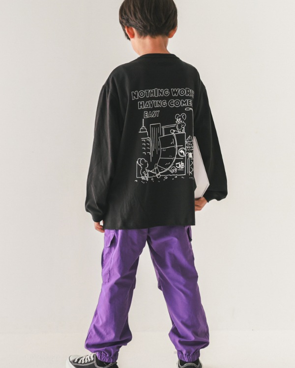 【ジーンズベー】THE PURPOSEロングTシャツ / ブラック