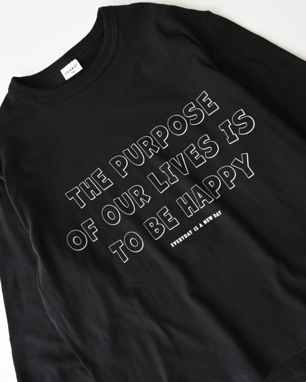 【ジーンズベー】THE PURPOSEロングTシャツ / ブラック