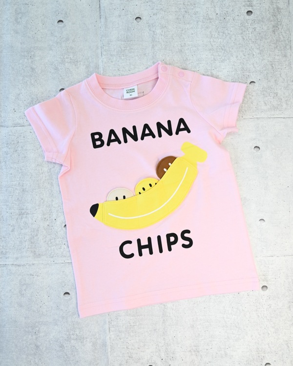 【チークルーム】バナナ Tシャツ / ピンク