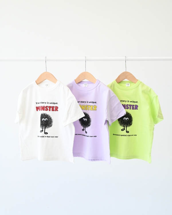 【ニコフラート】キョロキョロ Tシャツ / ライトグリーン