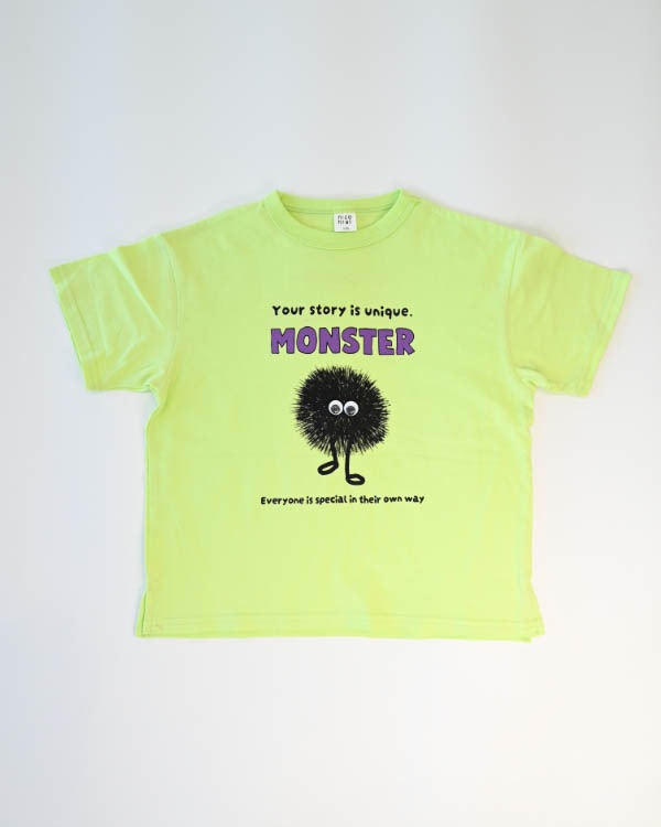 【ニコフラート】キョロキョロ Tシャツ / ライトグリーン