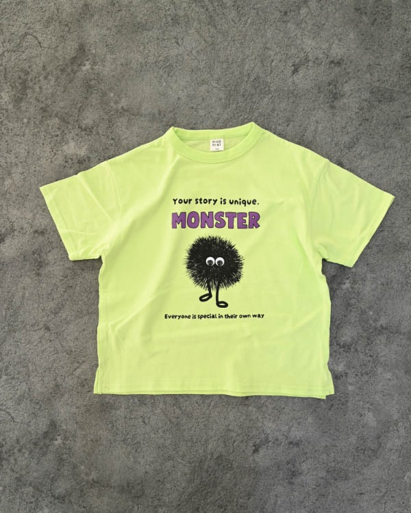 【ニコフラート】キョロキョロ Tシャツ / ライトグリーン