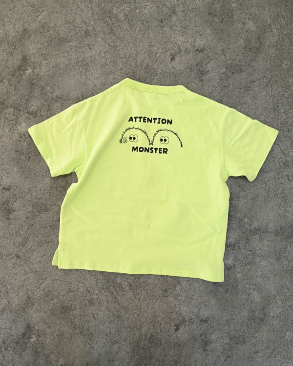【ニコフラート】キョロキョロ Tシャツ / ライトグリーン