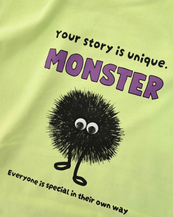 【ニコフラート】キョロキョロ Tシャツ / ライトグリーン