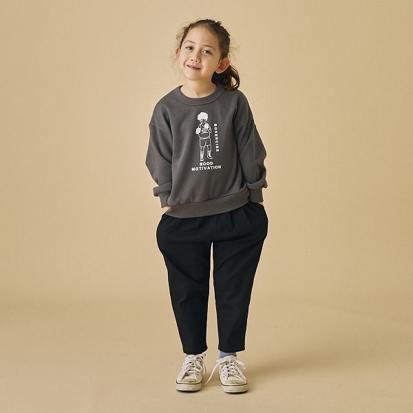 【25FW】BOXERCIZE ビッグトレーナー / チャコールグレー