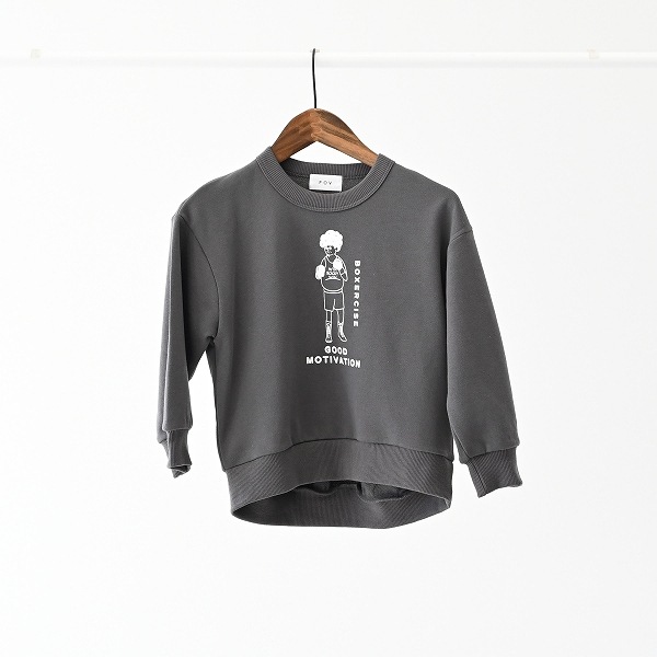 【25FW】BOXERCIZE ビッグトレーナー / チャコールグレー