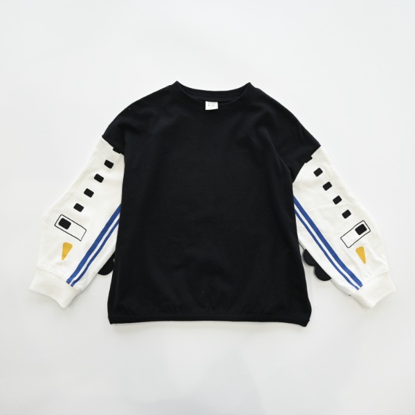 【25FW】新幹線袖 ロングＴシャツ / ブラック