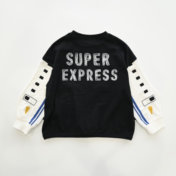 【25FW】新幹線袖 ロングＴシャツ / ブラック