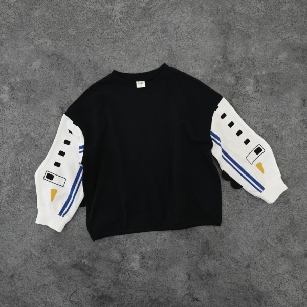 【25FW】新幹線袖 ロングＴシャツ / ブラック