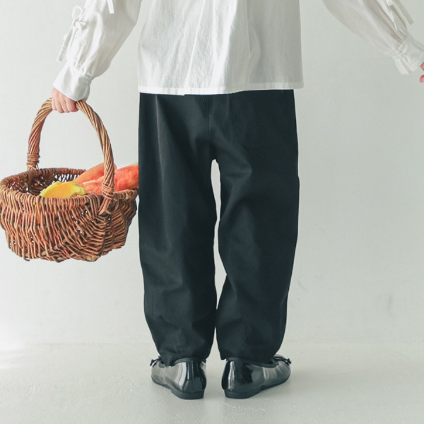 【25FW】ロング サーカスパンツ / ブラック