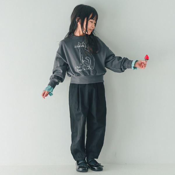 【25FW】ロング サーカスパンツ / ブラック