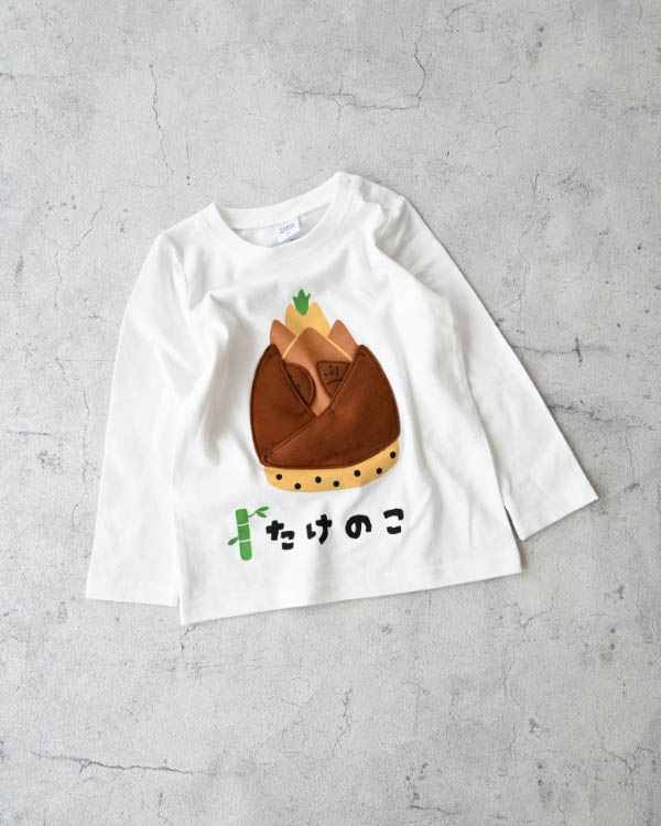 【チークルーム】たけのこロングＴシャツ / オフホワイト
