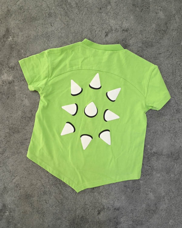 【26SS】恐竜トゲトゲ Tシャツ / グリーン