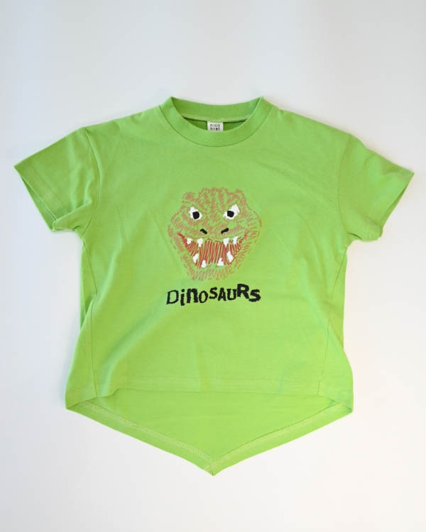 【26SS】恐竜トゲトゲ Tシャツ / グリーン