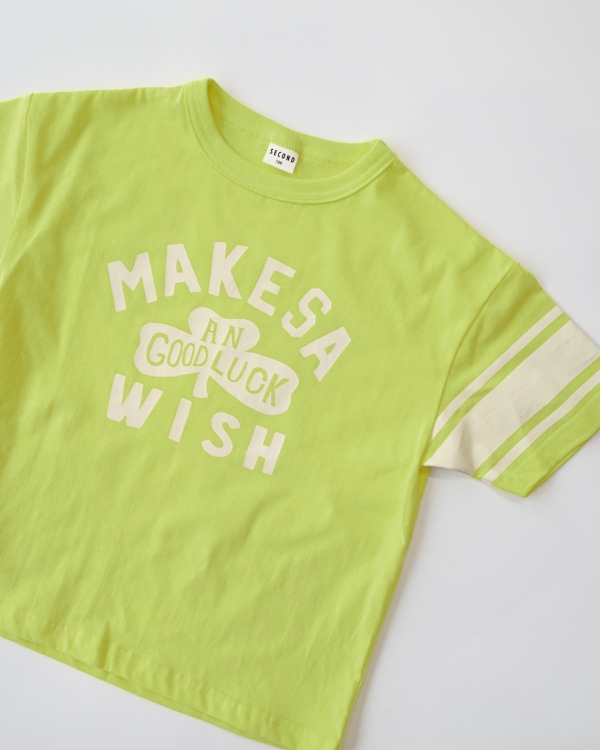 【セカンド】WISH Tシャツ / ライトグリーン