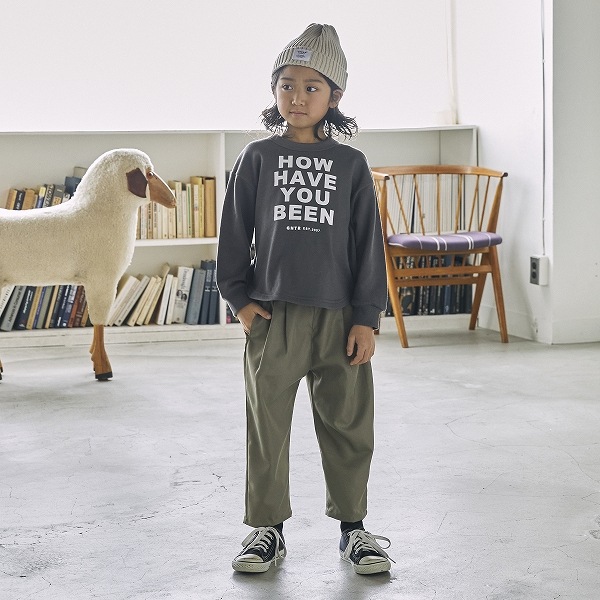 【25FW】HOWHAVE トレーナー / チャコールグレー