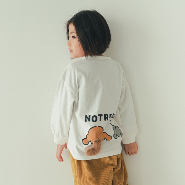 【25FW】キャットとマウス ロングＴシャツ / オフホワイト