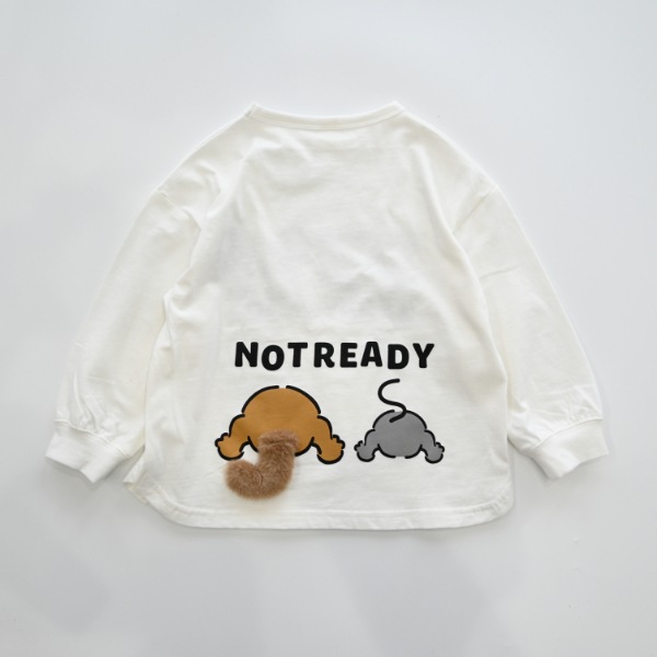 【25FW】キャットとマウス ロングＴシャツ / オフホワイト