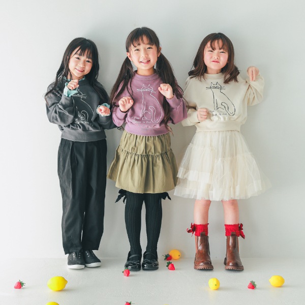 【25FW】シャーリング スカート / カーキ