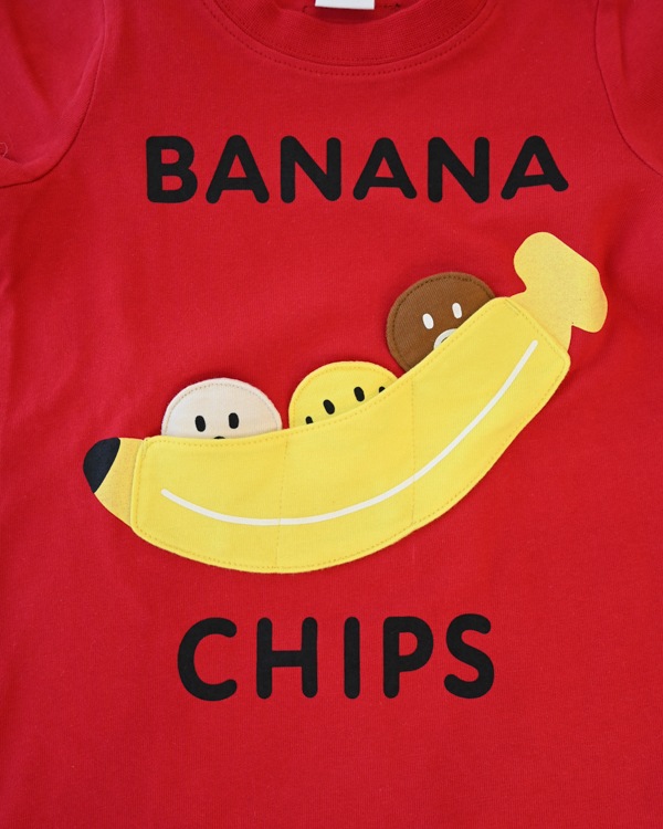 【チークルーム】バナナ Tシャツ / レッド