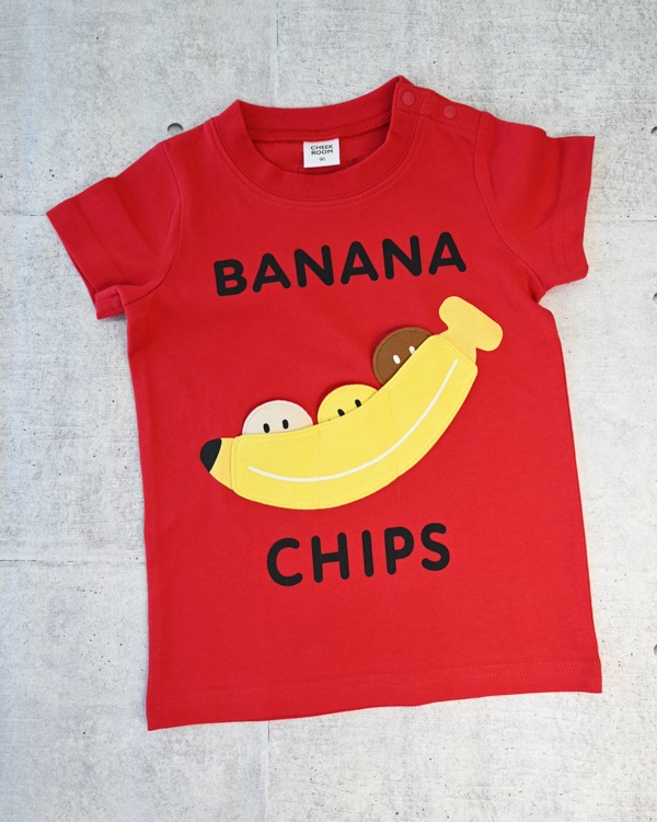 【チークルーム】バナナ Tシャツ / レッド