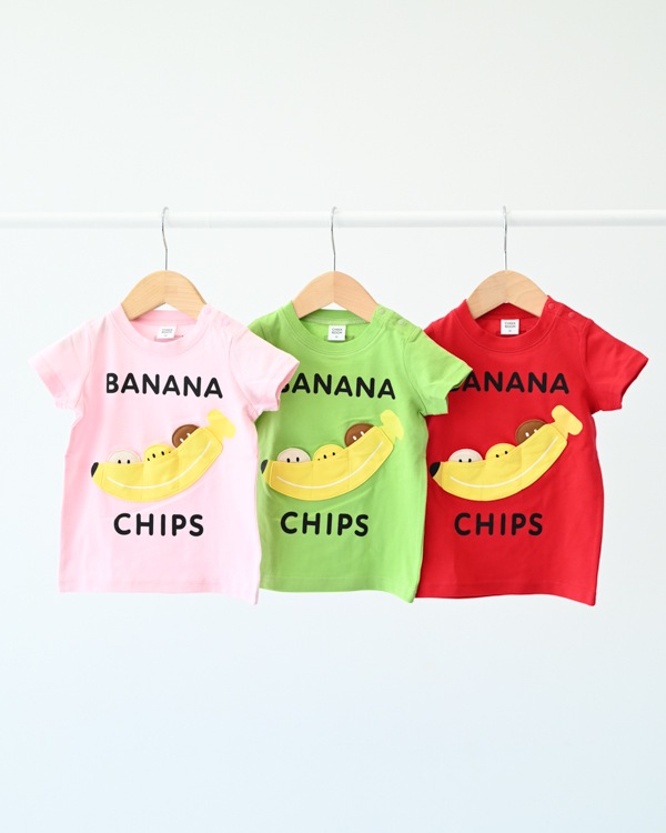 【チークルーム】バナナ Tシャツ / レッド