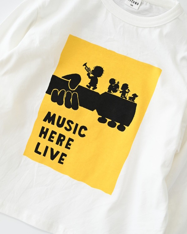 【セカンド】MUSIC ロングTシャツ / オフホワイト