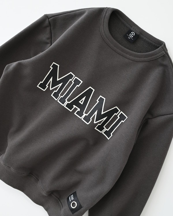 【ゼロスタンダード】MIAMI トレーナー / チャコールグレー