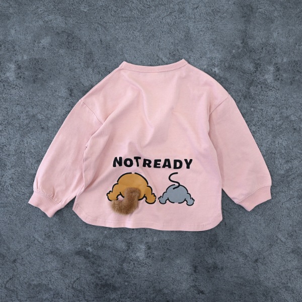 【25FW】キャットとマウス ロングTシャツ / ピンク