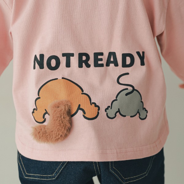 【25FW】キャットとマウス ロングTシャツ / ピンク