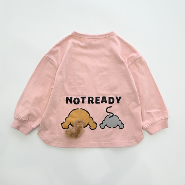 【25FW】キャットとマウス ロングTシャツ / ピンク