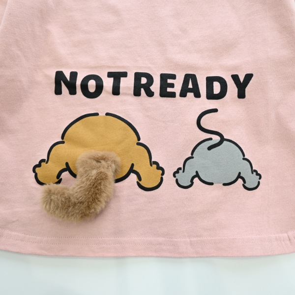 【25FW】キャットとマウス ロングTシャツ / ピンク