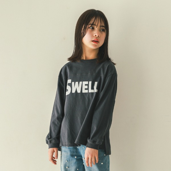 【25FW】SWELL ロングＴシャツ / チャコールグレー