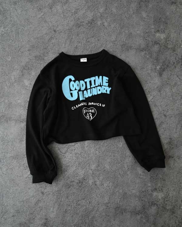 【セカンド】GOODショートロングTシャツ / ブラック