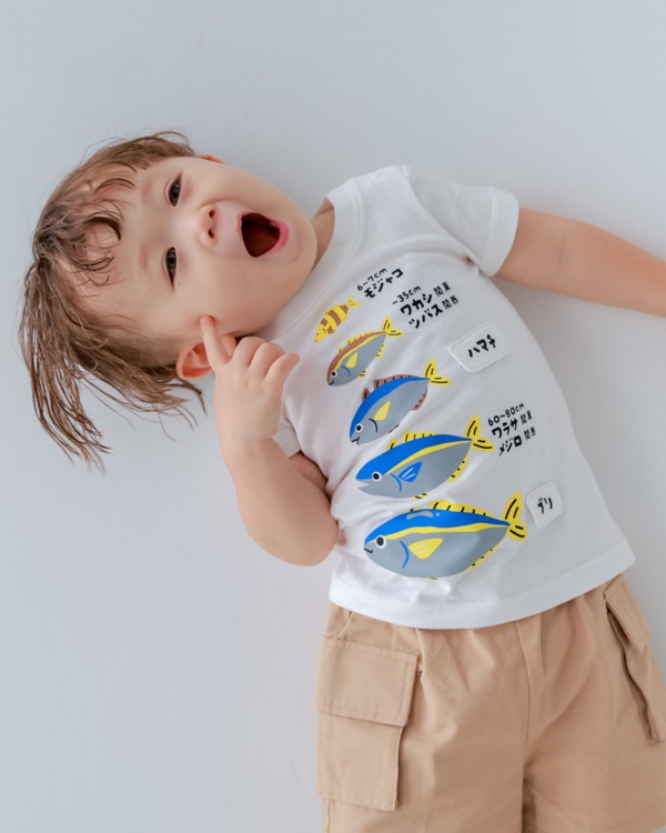 【チークルーム】ぶりの成長 Tシャツ / オフホワイト