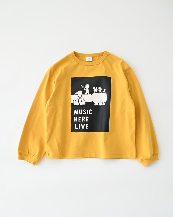 【セカンド】MUSIC ロングTシャツ / マスタード  