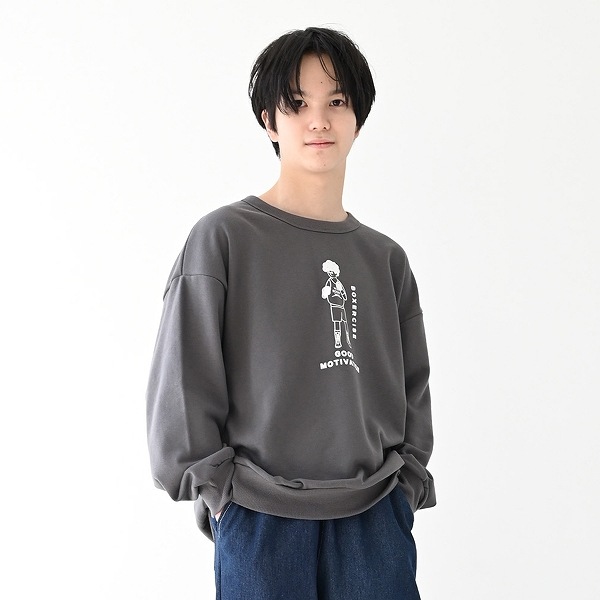 【25FW】BOXERCIZE ビッグトレーナー / チャコールグレー