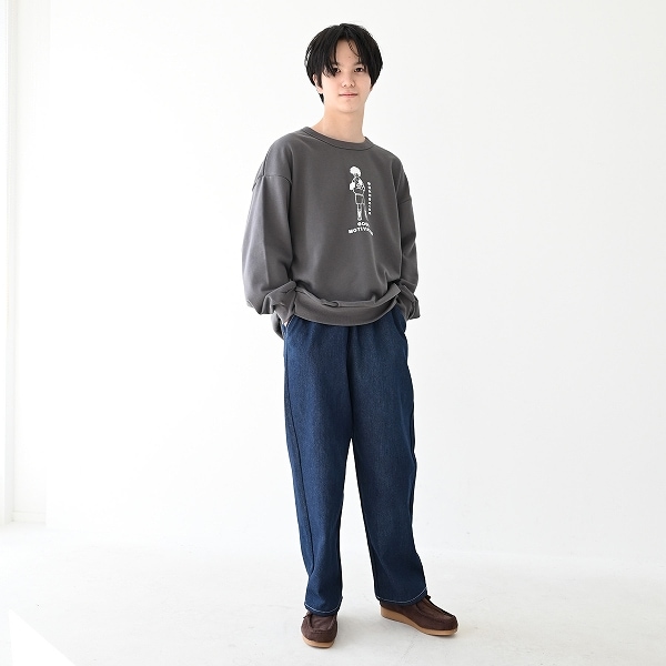 【25FW】BOXERCIZE ビッグトレーナー / チャコールグレー