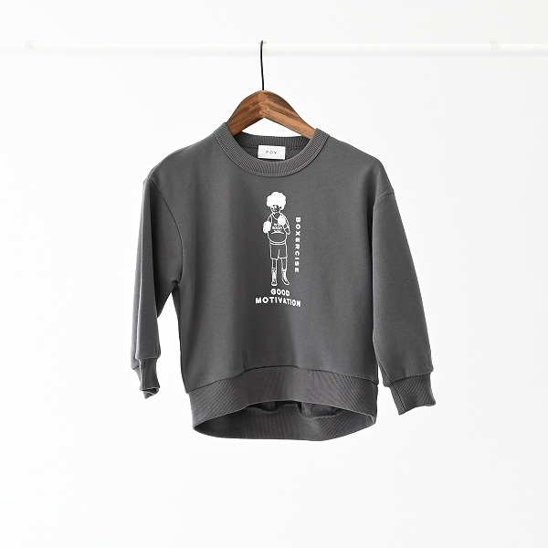 【25FW】BOXERCIZE ビッグトレーナー / チャコールグレー